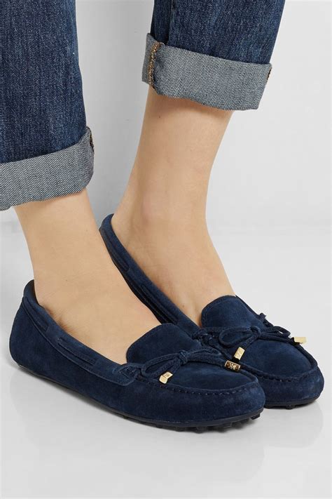 michael kors loafer heels|michael kors suede loafers.